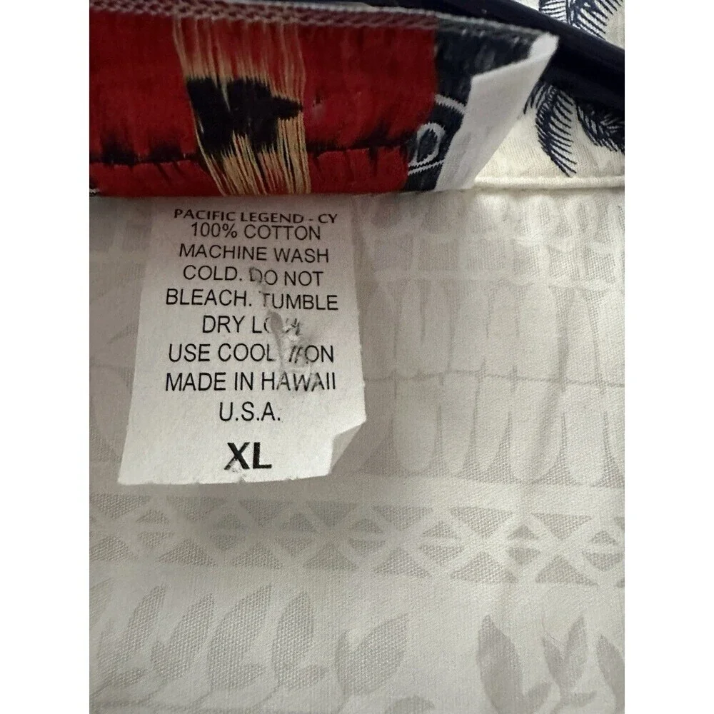 Pacific Legend Men’s Hawaii Shirt XL with Palm Trees  Cruise Coastal Beachside